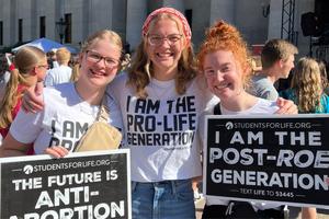 Young people were among the crowd gathered in downtown Columbus on Oct. 4 for the Ohio March for Life, the first such gathering to be held in the state since voters approved a sweeping constitutional amendment to expand abortion.