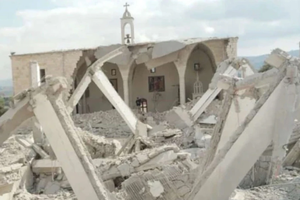 Eight people in this church and adjoining buildings in Derdghaya, Lebanon, were killed.