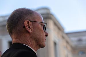 Bishop James Conley of Lincoln, Nebraska in St. Peter's Square.