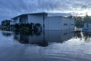 Flooding surrounds St. Joseph Vietnamese parish in Tampa.