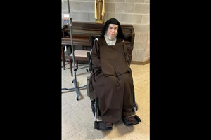 The Reverend Mother Superior Teresa Agnes Gerlach of the Monastery of the Most Holy Trinity in Arlington, Texas.