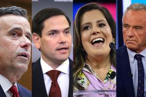 Left to right: John Ratcliffe, Marco Rubio, Elise Stefanik and Robert F. Kennedy Jr.