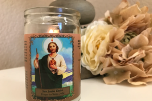A candle of St. Jude.
