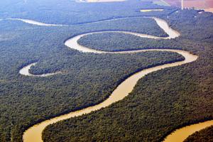 Winding Mississippi River. 