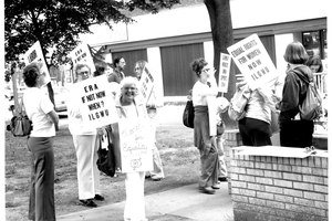 Women demonstrate for the Equal Rights Amendment in 1978.