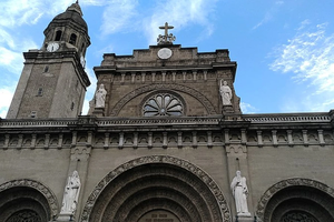The Minor Basilica and Metropolitan Cathedral of the Immaculate Conception in Manila, Philippines.