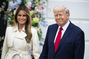 President Donald Trump and first lady Melania Trump attend the White House Easter Egg Roll on Monday, April 21, 2025. President Trump signed a proclamation at the event ordering flags to be flown at half-staff. Flags will remain at half-staff until sunset. President Donald Trump and first lady Melania Trump attend the White House Easter Egg Roll on Monday, April 21, 2025. President Trump signed a proclamation at the event ordering flags to be flown at half-staff. Flags will remain at half-staff until sunset.