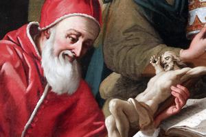 Unknown, “St. Pius V and the Miracle of the Crucifix” (Detail), 18th Century