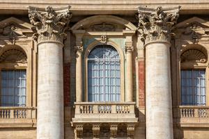 The facade of St. Peter’s Basilica and the central balcony known as the Loggia of the Blessings — where we’ll first hear the new pope’s name announced.