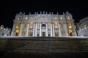 View of the Vatican during the conclave on May 8, 2025 