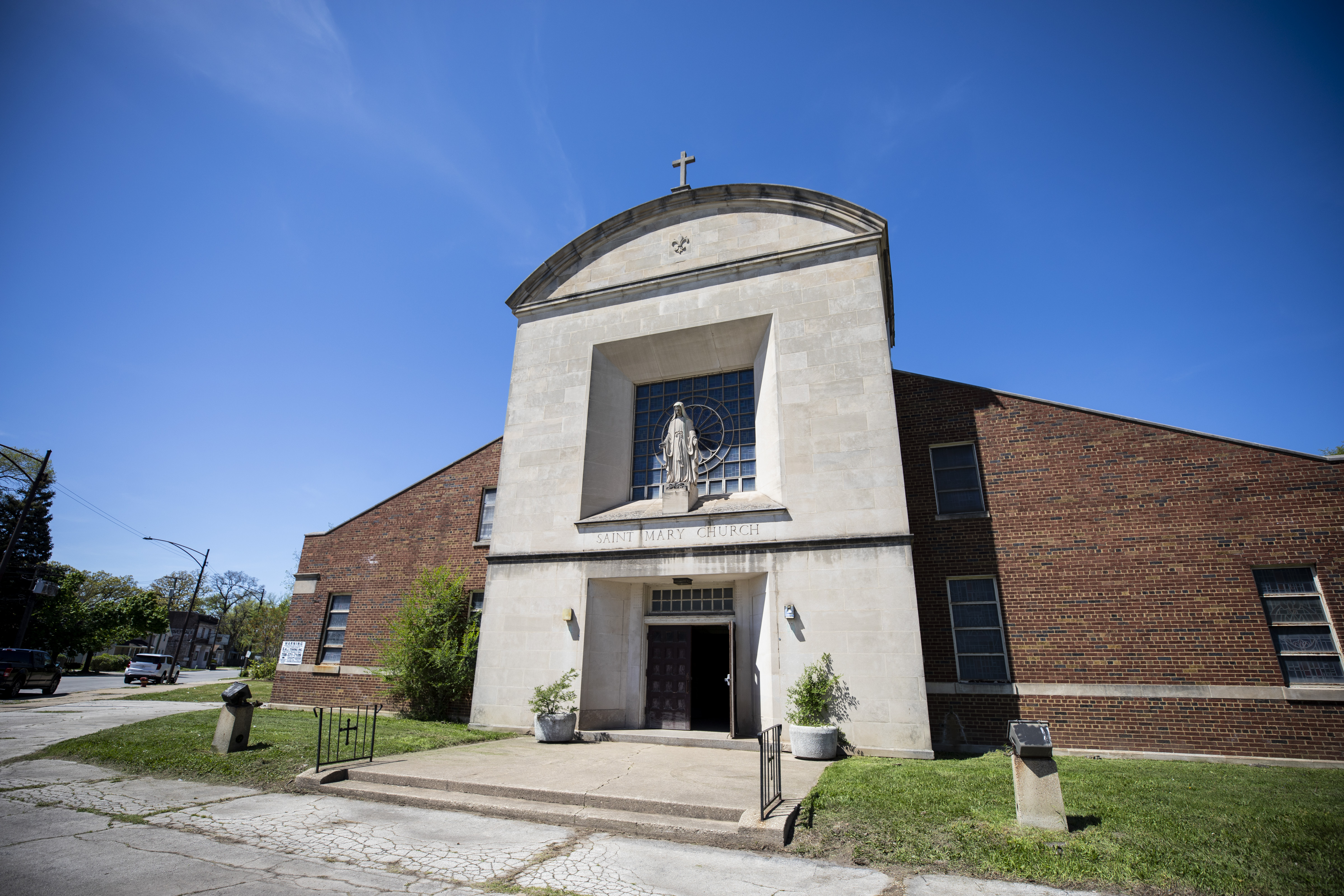 St. Mary’s Church in the Riverdale neighborhood was the childhood church of Pope Leo XIV,.