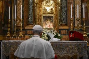 Pope Leo XIV visits the Shrine of the Mother of Good Counsel in Genazzano, just outside Rome, on May 10.  The shrine has been run by the Augustinians since 1200.