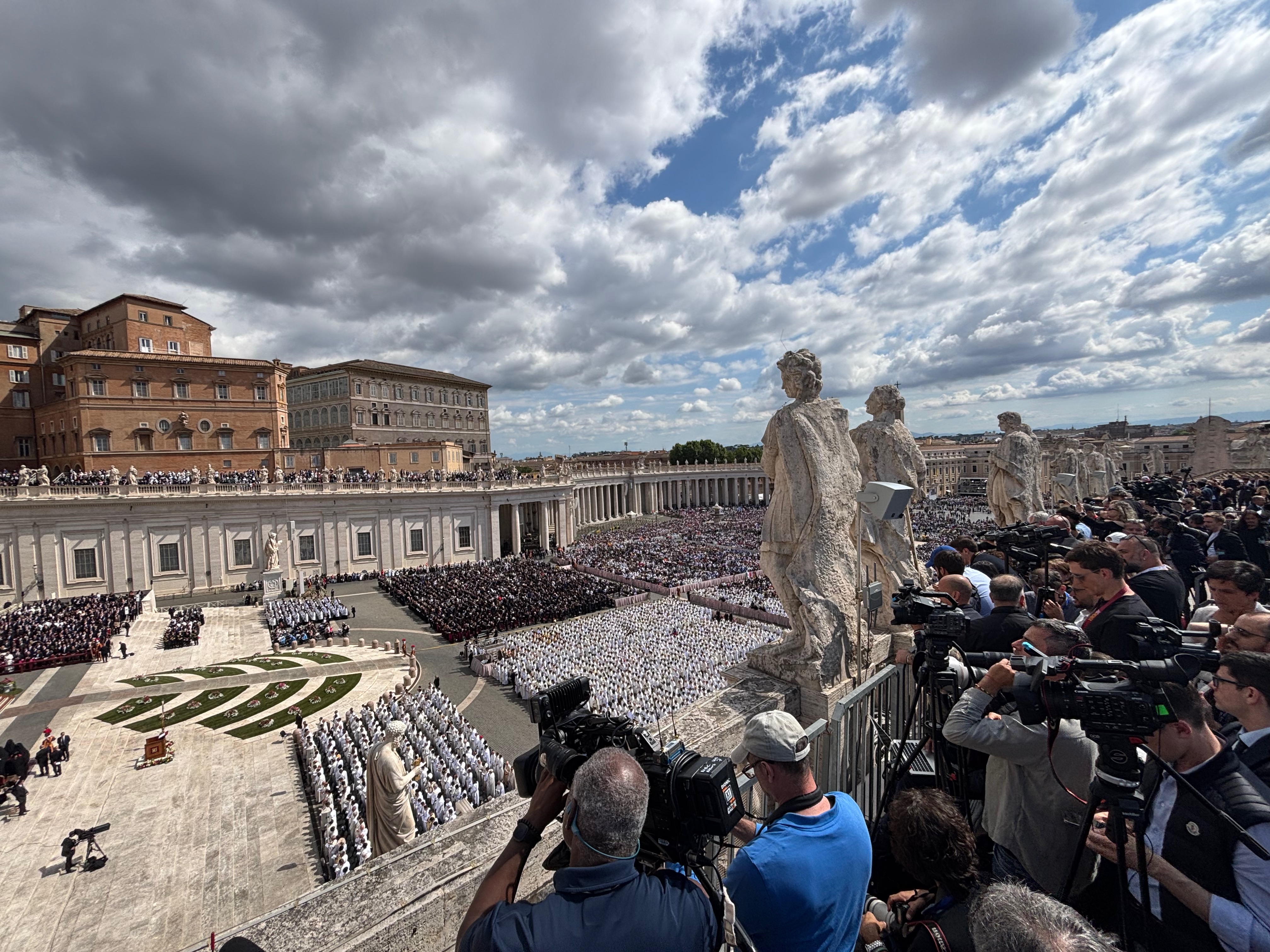 Thousands take part in Pope Leo XIV's Inauguration Mass on May 18, 2025.