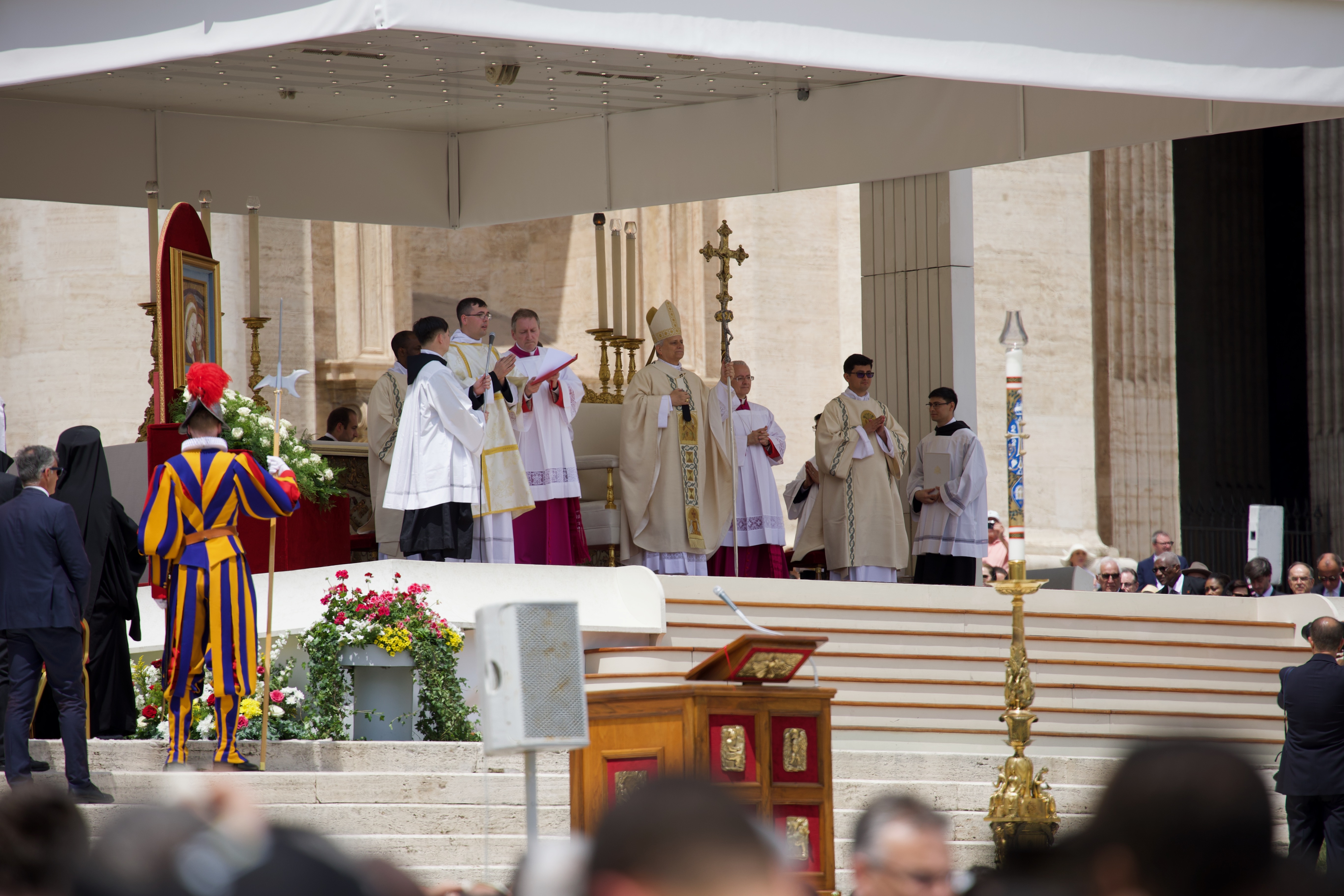 Pope Leo XIV during his Inauguration Mass on May 18, 2025.