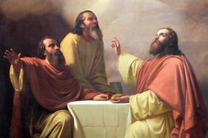 Michele Rapisardi, “Emmaus,” 1858, Chiesa di San Placido, Catania, Italy