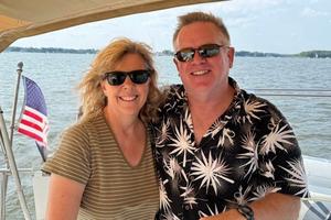 David and Lisa Livezey sail together in 2025.