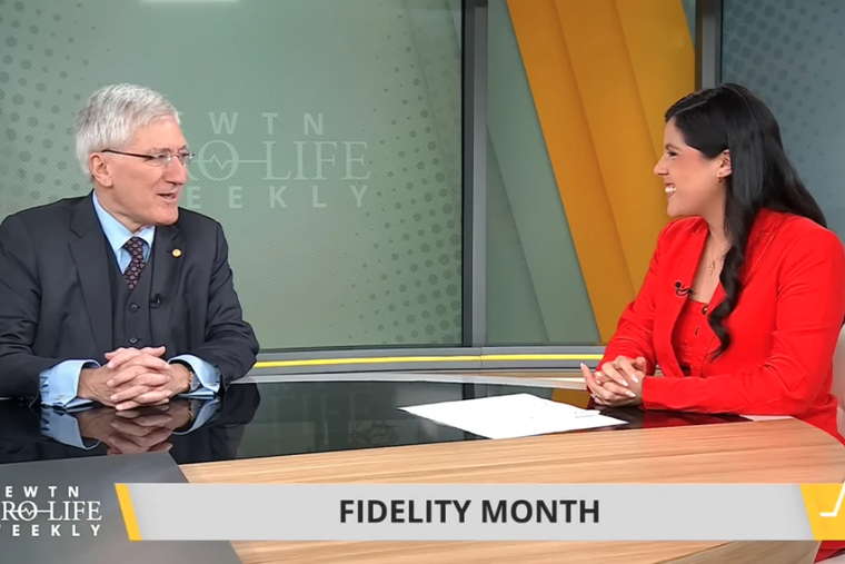 Princeton Professor Robert George speaks to “EWTN Pro-Life Weekly” anchor Abigail Galván on Thursday, June 5, 2025.