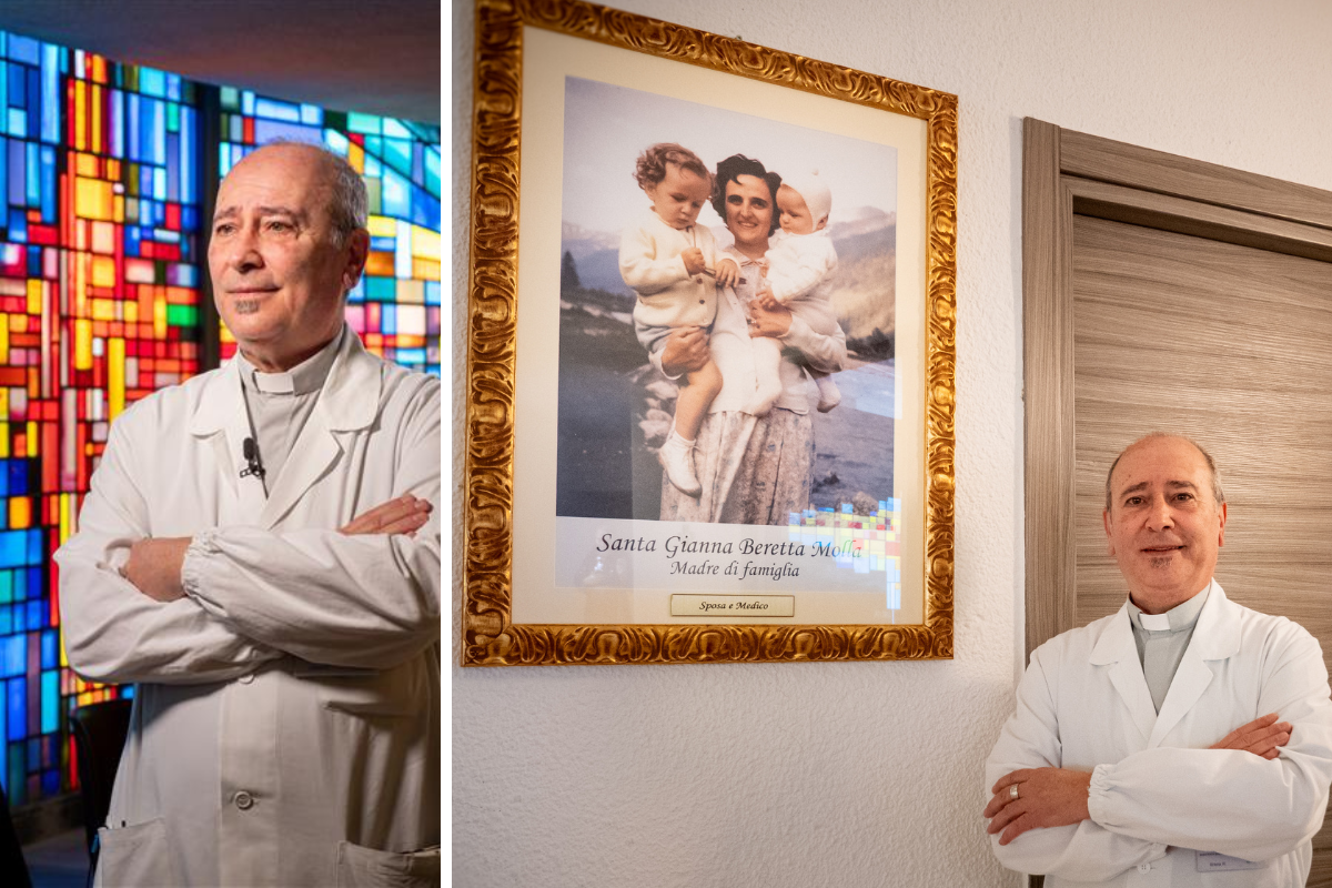 Father Riccardo Brena at the ‘hospital of saints’