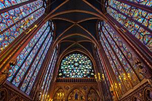Interior of Sainte-Chapelle, Paris, France  