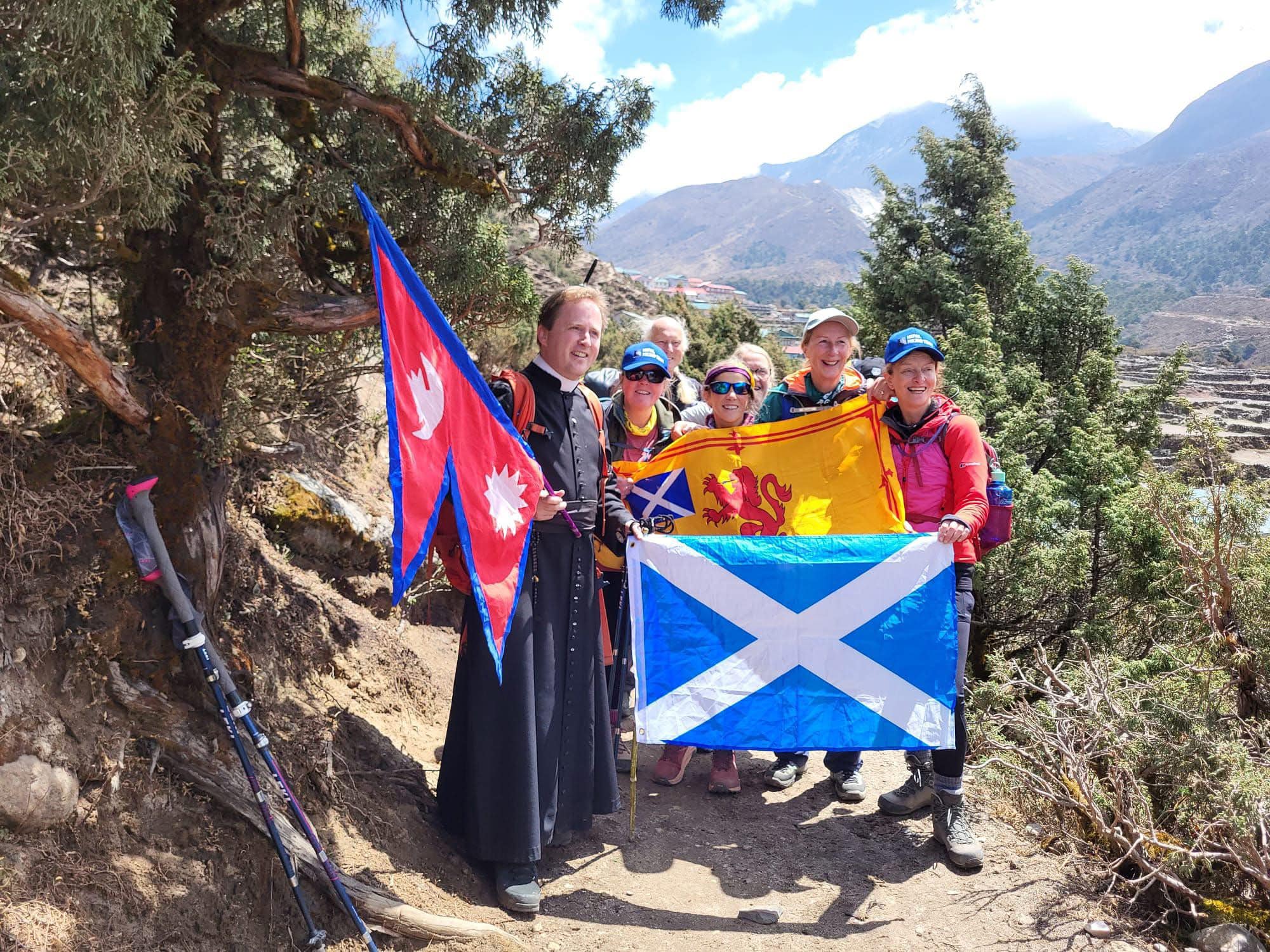 Running into Scottish pilgrims along the way. 