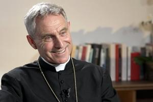 Archbishop George Gänswein speaks June 13 with Rudolf Gehrig of EWTN News and CNA Deutsch, CNA’s German-language news partner.