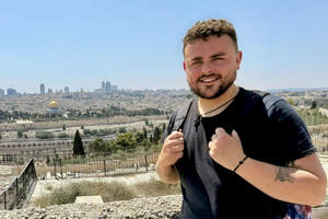Cameron Mumford on pilgrimage in Jerusalem.