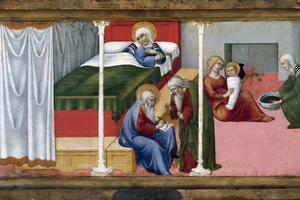 Sano di Pietro, “The Nativity of St. John the Baptist,” ca. 1450-60, Metropolitan Museum of Art, New York