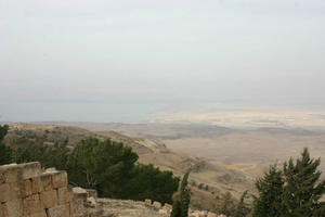 The view of the West Bank and Israel from Mount Nebo.