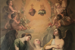 Workshop of Vicente López Portaña, “Sacred Hearts of Jesus and Mary,” circa 1829-1831. 