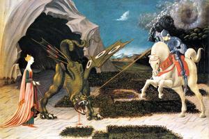 Paolo Uccello (1397-1475), “St. George and the Dragon,” ca. 1456, National Gallery, London