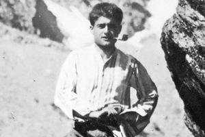 Blessed Pier Giorgio Frassati hikes in the mountains.