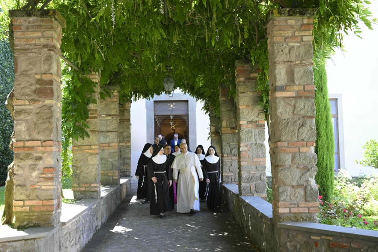 Pope Leo XIV visits the Poor Clares of Albano on July 15.