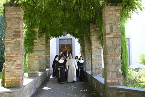 Pope Leo XIV visits the Poor Clares of Albano on July 15.