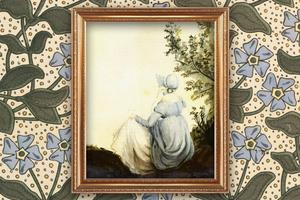 The above watercolor of Jane Austen was done by her sister Cassandra Austen in 1804.