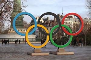 Olympic rings in Paris 2024