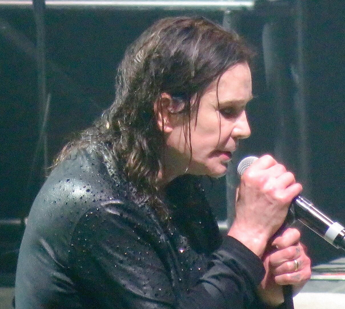 Osbourne singing at Black Sabbath's The End performance in Birmingham in February 2017.