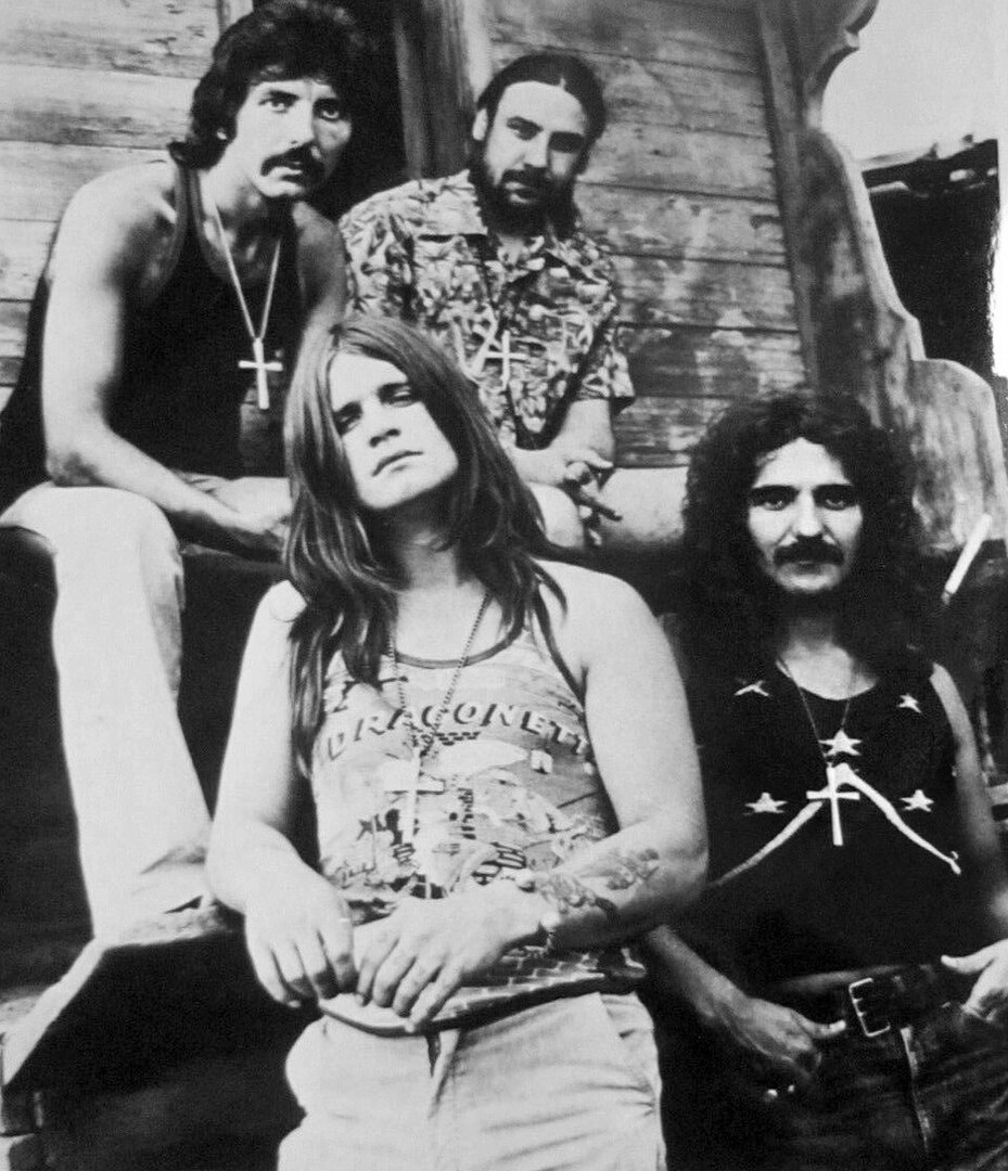 Black Sabbath in 1972. L-R: Tony Iommi, Osbourne, Bill Ward, Geezer Butler
