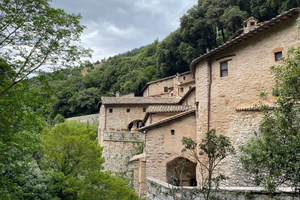 View of Eremo delle Carceri, Assisi, Italy, July 2025
