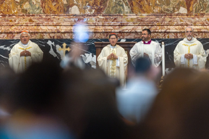 Cardinal Luis Antonio Tagle, pro-prefect of the Dicastery for Evangelization, presides over the Mass for the Jubilee of Digital Missionaries and Catholic Influencers on July 29, 2025, in St. Peter’s Basilica at the Vatican.
