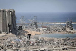 Damage after the Aug. 4, 2020, Beirut explosion.