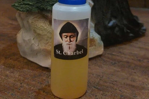 The jar that was miraculously refilled after the priest had anointed the heads of 500 faithful.