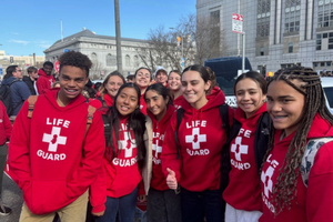 Students at St. Joseph Academy have numerous opportunities to serve, both in and outside the classroom, including participating in the pro-life cause. 