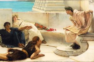 Lawrence Alma-Tadema, “A Reading From Homer,” 1885