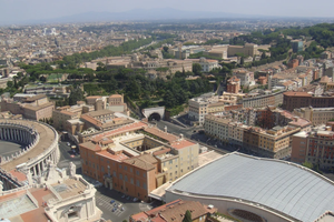 Partial panoramic view of Vatican environs.