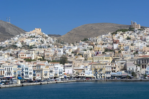 View of the Greek island of Syros.