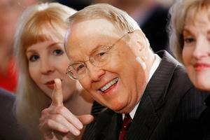 James Dobson during an event marking the National Day of Prayer in the East Room of the White House on May 1, 2008, in Washington, D.C.