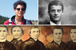 Top: Soon-to-be-saints Carlo Acutis and Pier Giorgio Frassati                                                                                                                              Bottom: Shreveport Martyrs