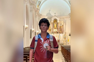 The statue of Blessed Carlo Acutis was installed in the Cathedral of Our Lady of Mercy in the Diocese of Chascomús, Argentina, on Aug. 17, 2025.