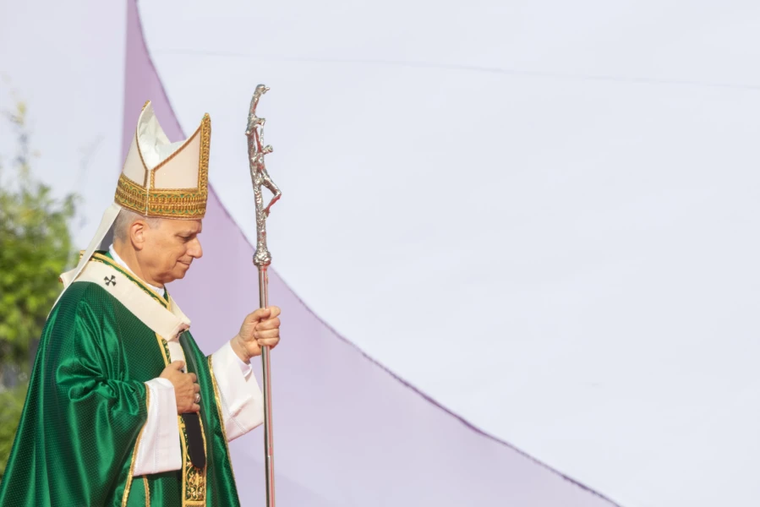 Pope Leo XIV celebrates Mass for more than 1 million young pilgrims at the University of Rome Tor Vergata in Rome’s outskirts on Aug. 3, 2025.