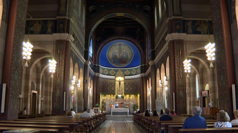 Interior of Blessed Virgin of Graces in Turin